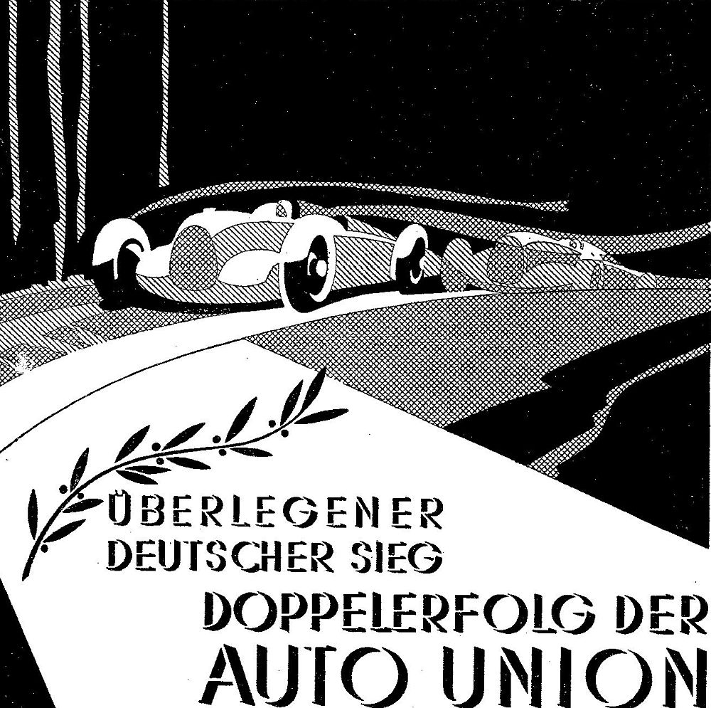 Beitragsbild für Anzeige von 1934 der Auto-Union