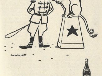 Da musste man zweimal hinsehen: Anzeige der Weinbrandmarke Dujardin aus dem Jahr 1954...